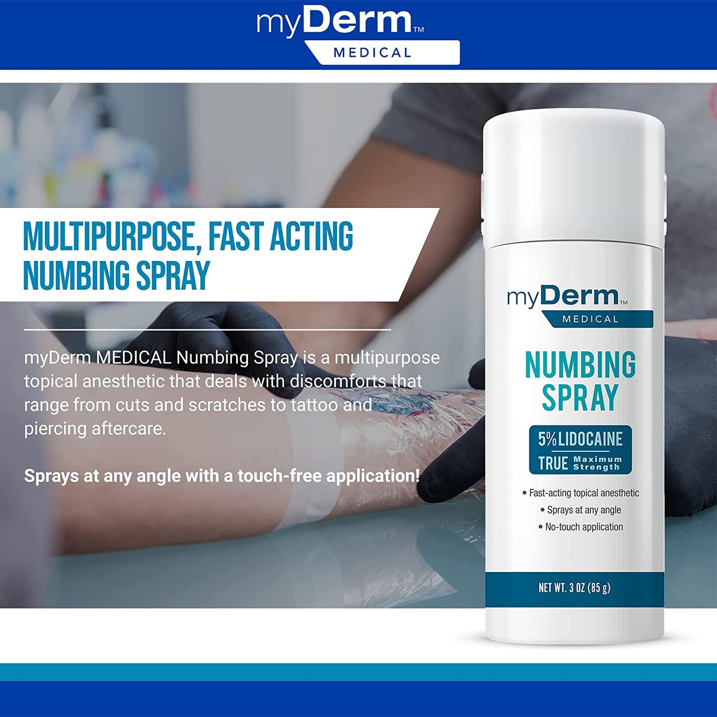 Clinical-Strength Lidocaine Numbing Spray