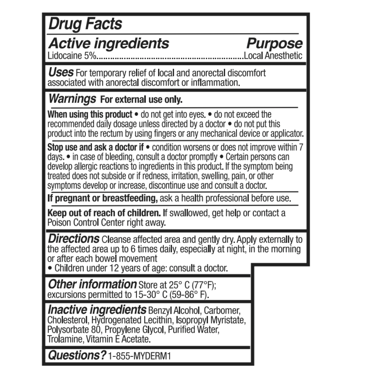 Clinical-Strength Lidocaine Anorectal Relief Cream