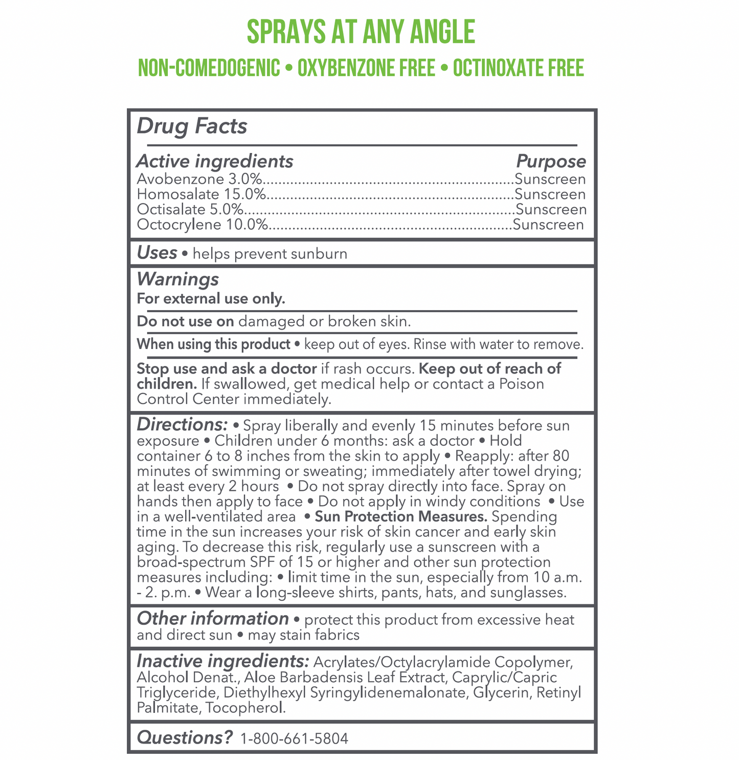 SPF 50 Sunscreen Continuous Spray