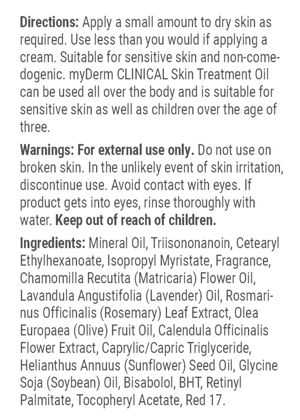 Renew Skin Treatment Oil – myDerm